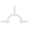 Ekena Millwork Ericson Architectural Grade PVC Gable Bracket, 96"W x 56"H x 2"D x 6"F, 14/12 Pitch GBP096X56X0206ERI00 - alternate 5